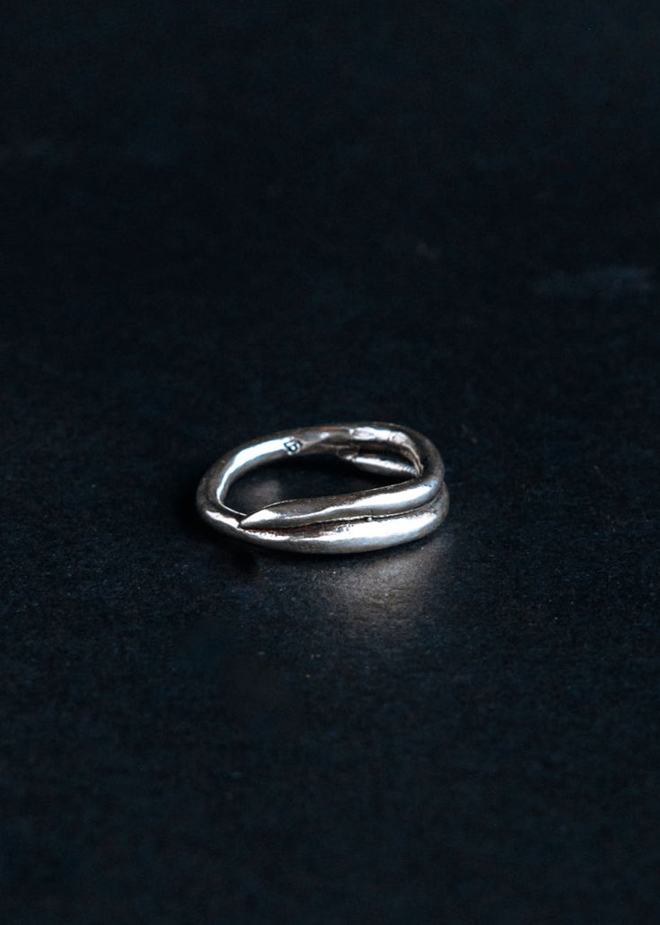 Silver Overlap Ring