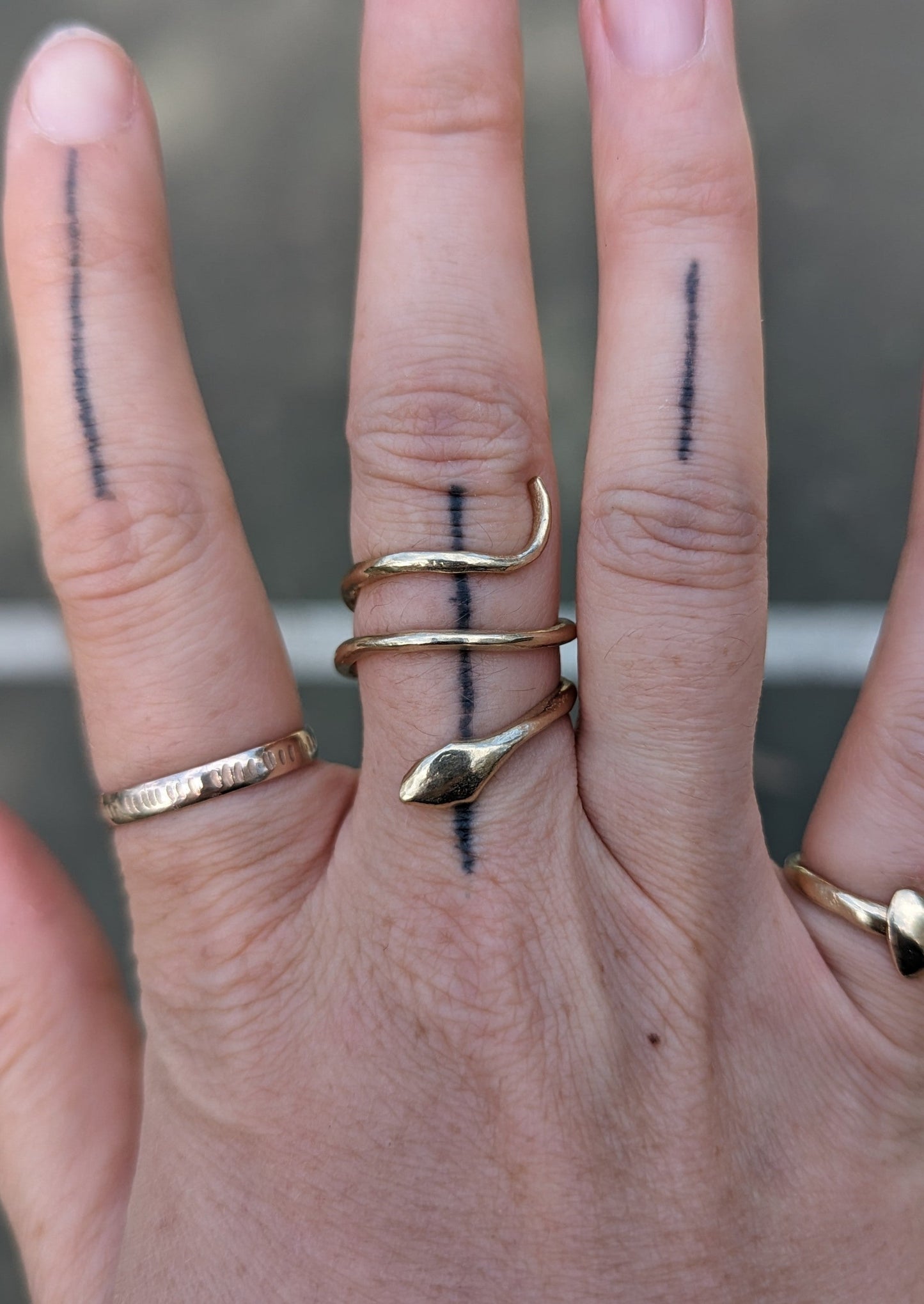 The Serpents Embrace Ring 9k solid gold
